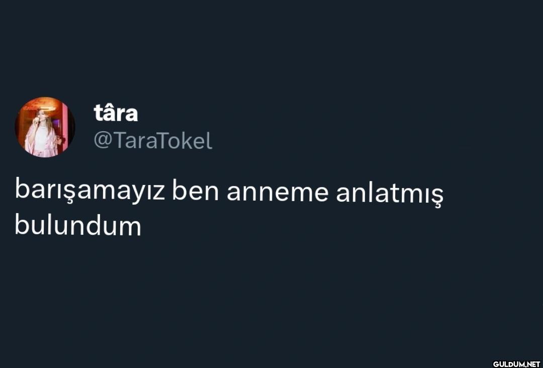 barışamayız ben anneme...
