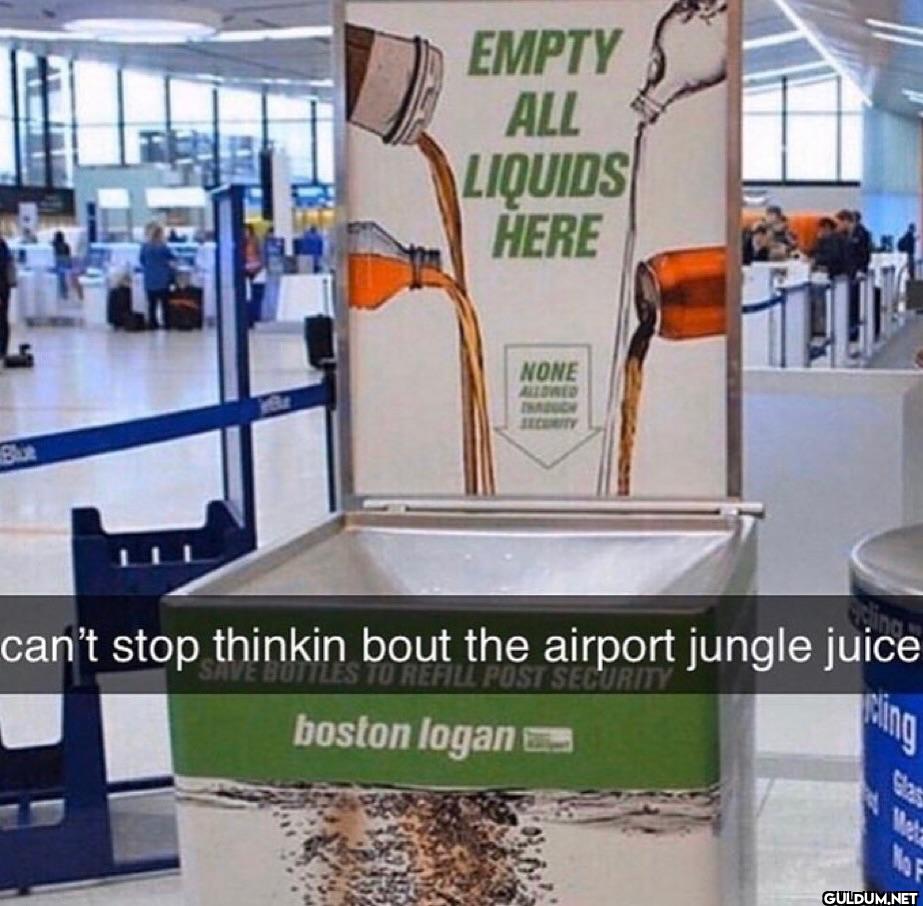 B Blut EMPTY ALL LIQUIDS...