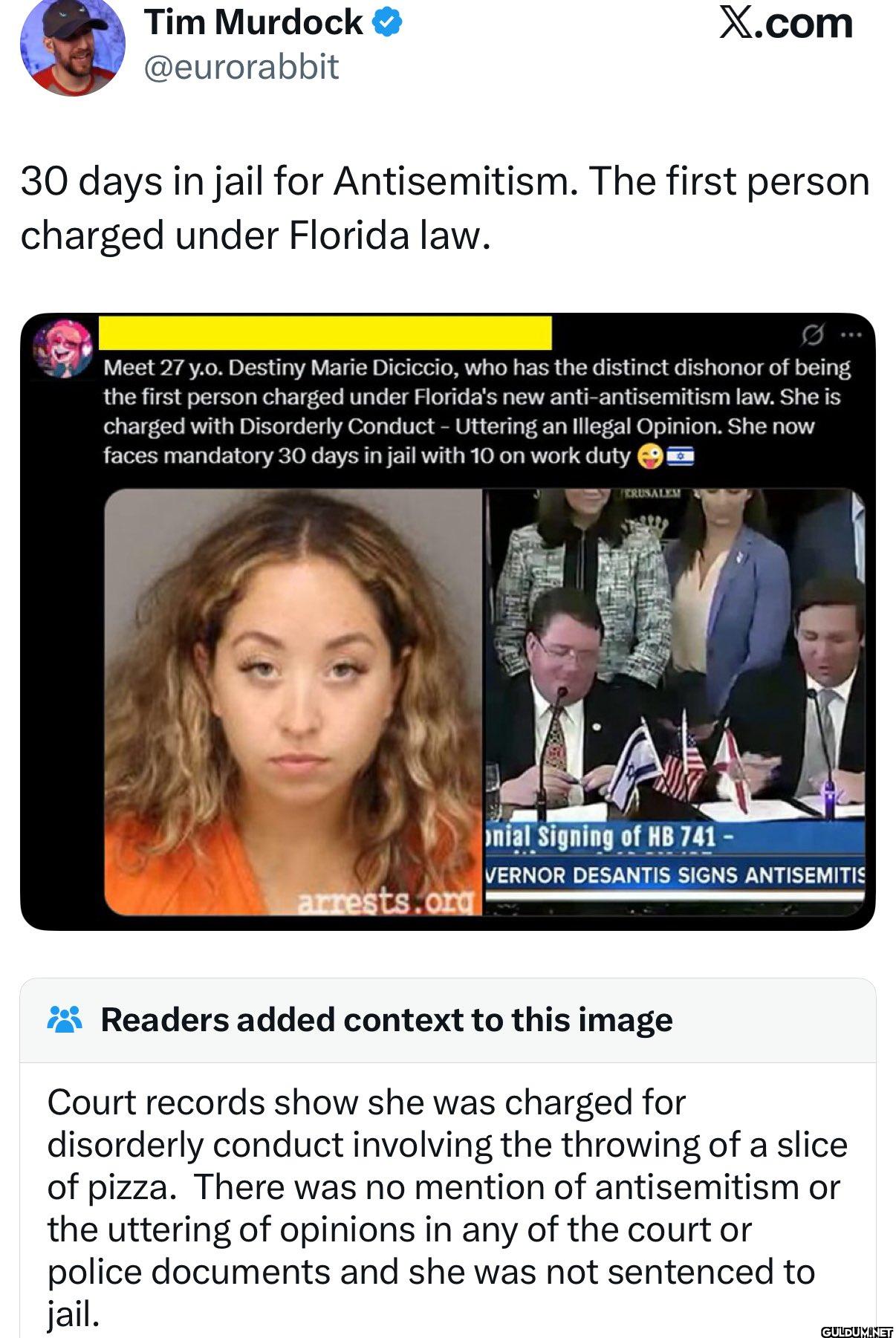 X.com 30 days in jail for...