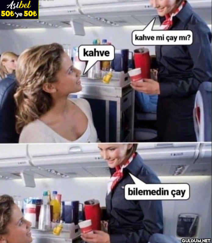 Asibet 50%'ye 50% kahve...