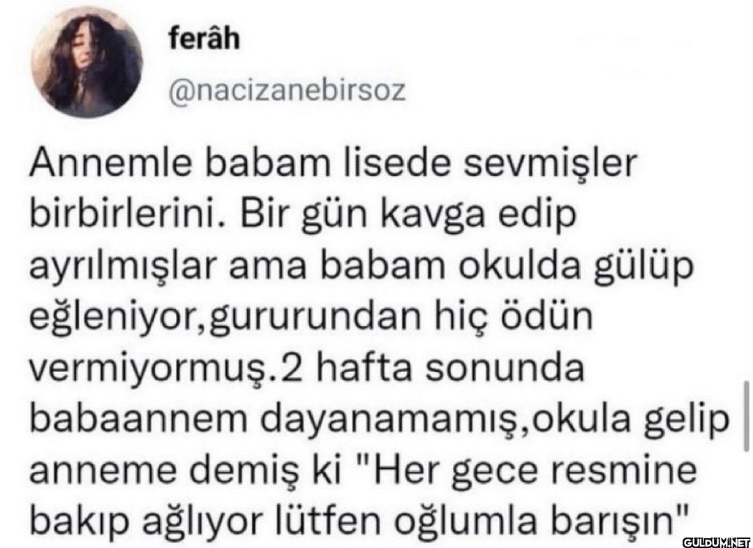 Annemle babam lisede...