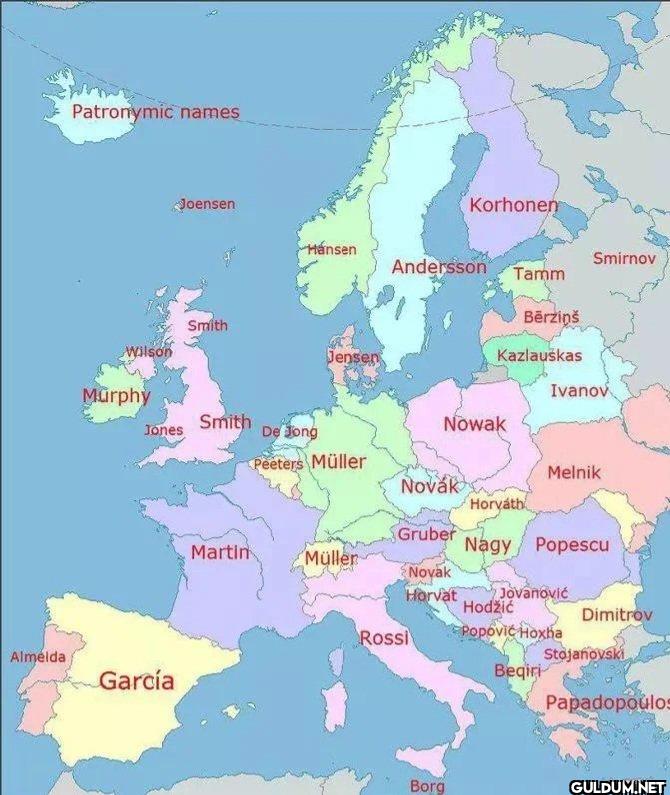 Most popular last names...
