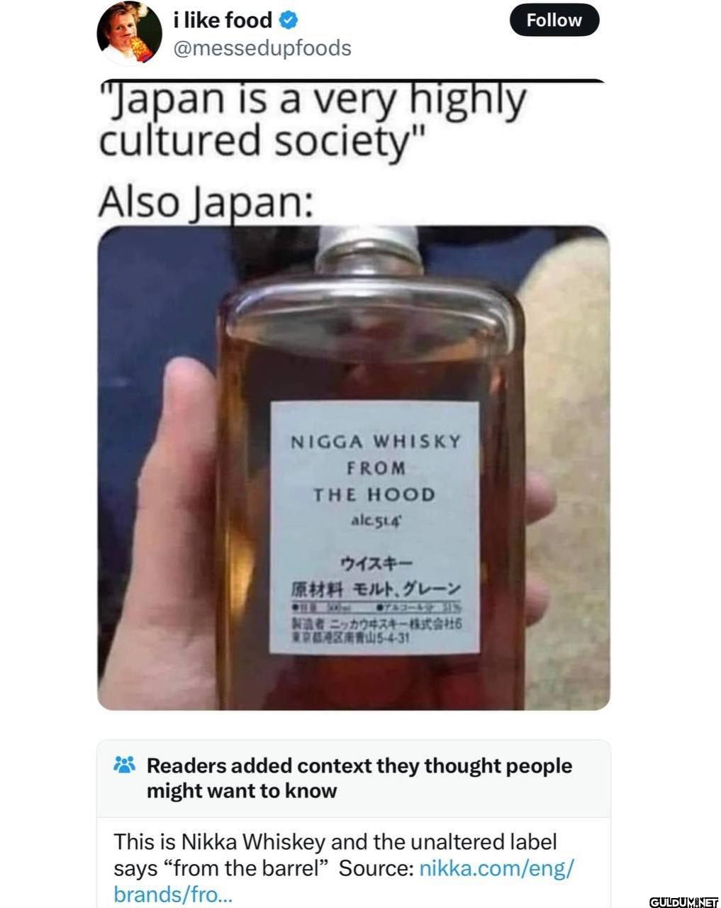 "Japan is a very highly...