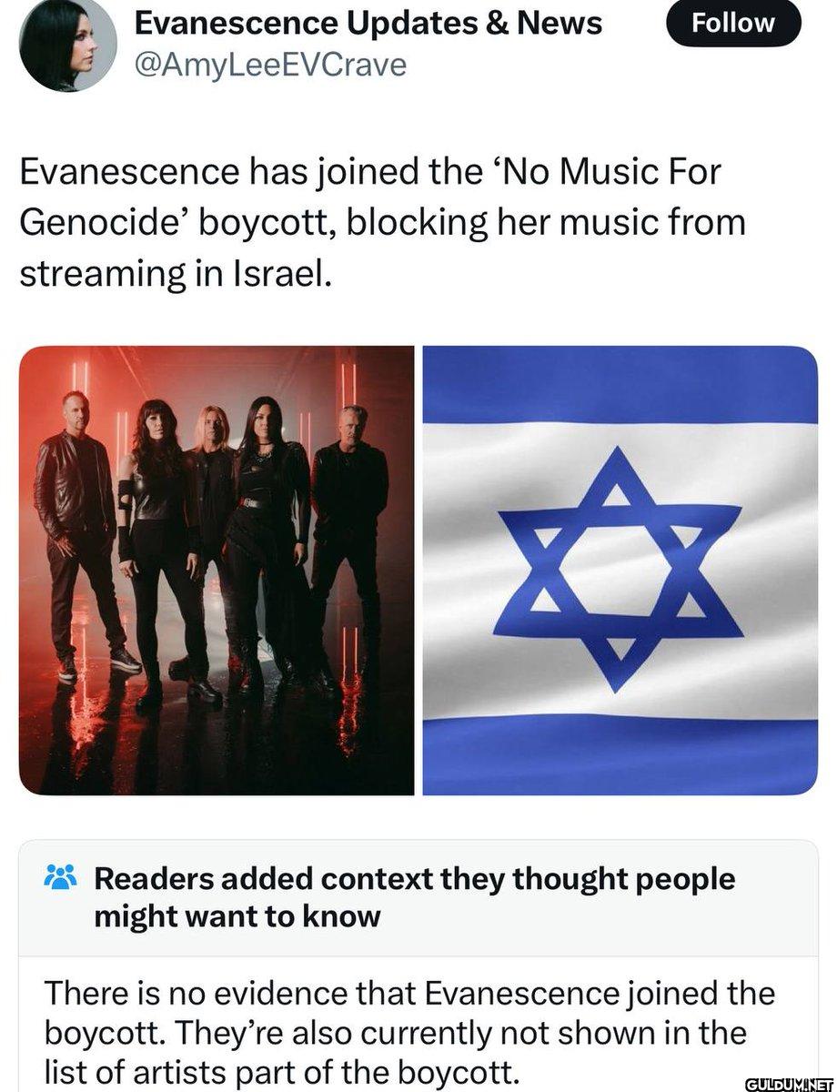 Follow Evanescence has...
