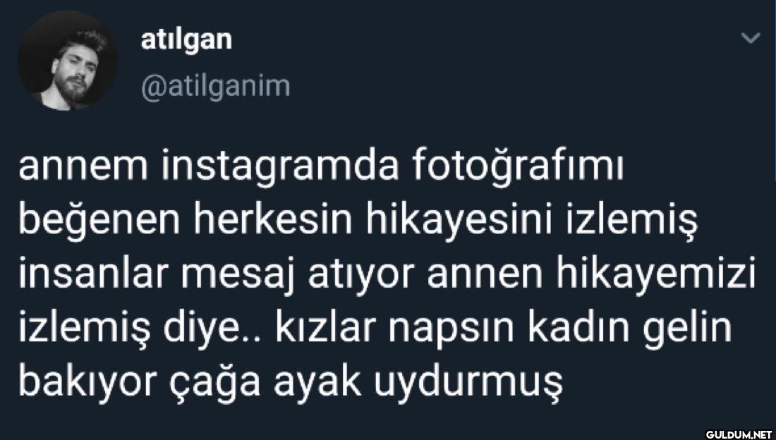 annem instagramda...