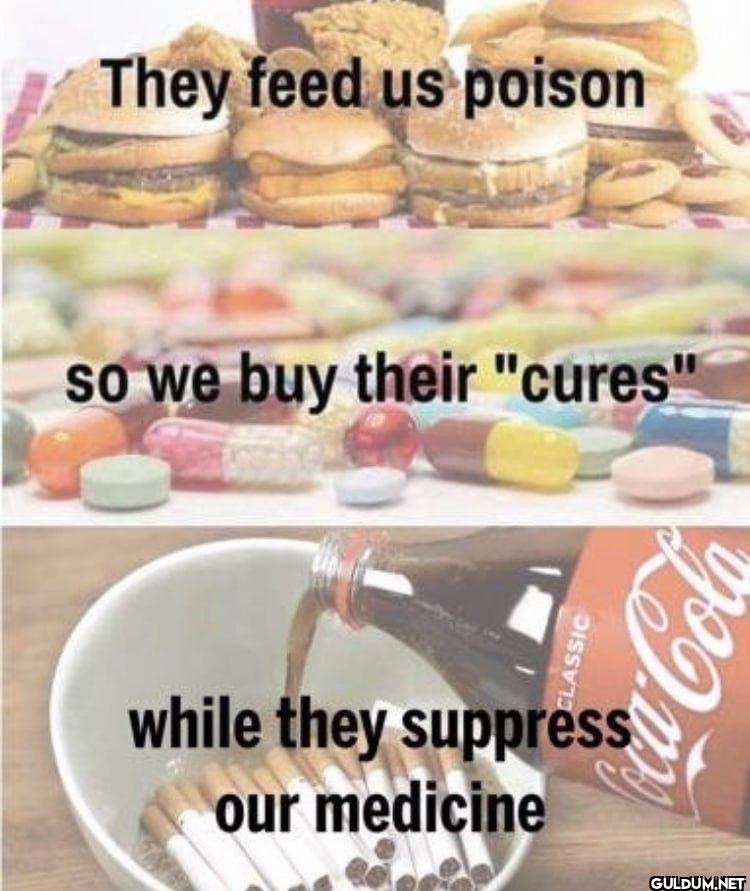 They feed us poison so we...