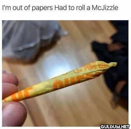 I'm out of papers Had to...