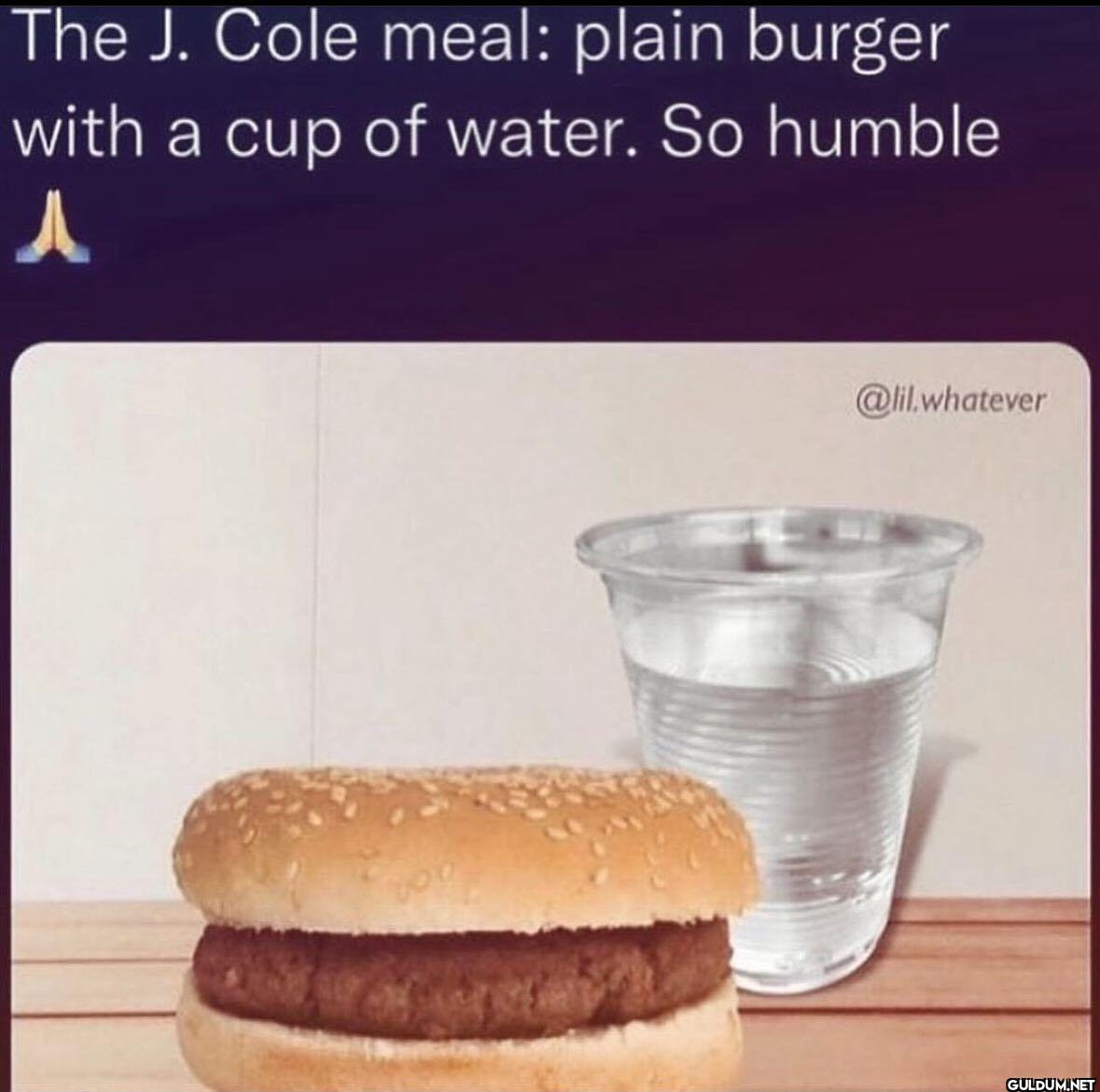 The J. Cole meal plain...