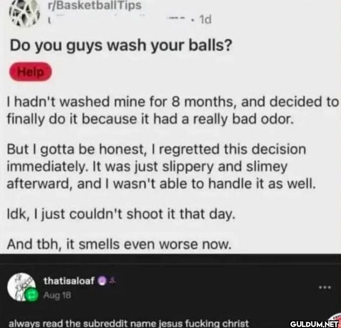 1d Do you guys wash your...