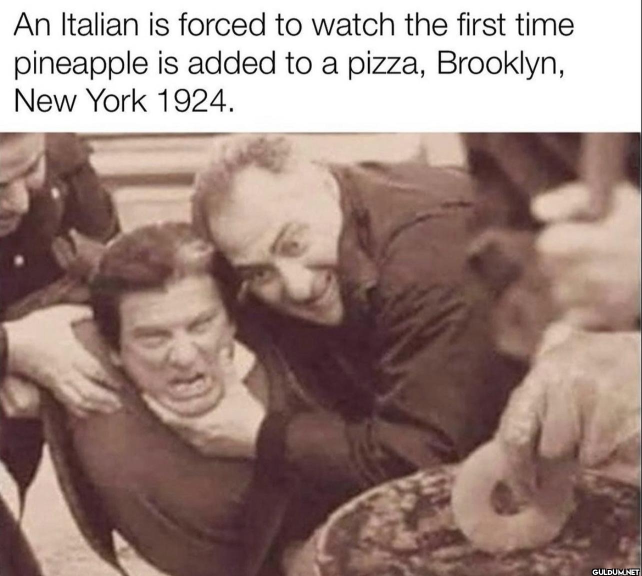 An Italian is forced to...
