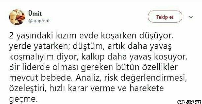 Takip et 2 yaşındaki kızım...