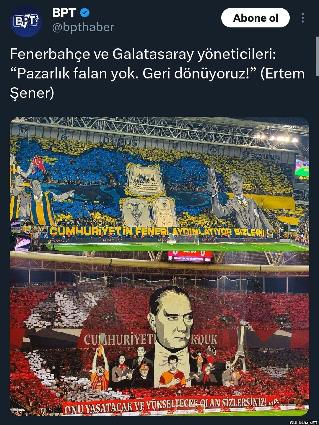 Abone ol Fenerbahçe ve...