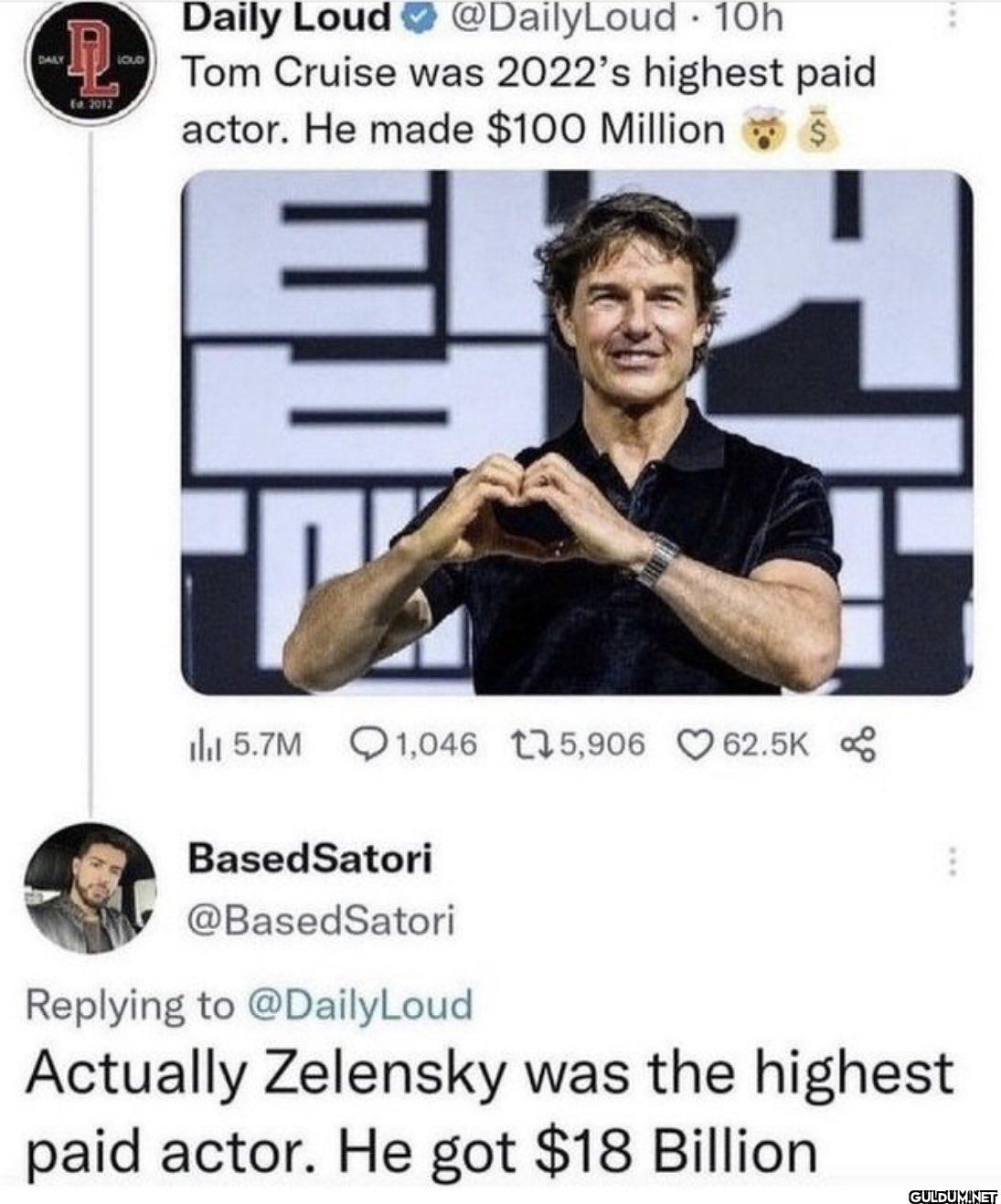 · 10h Tom Cruise was...