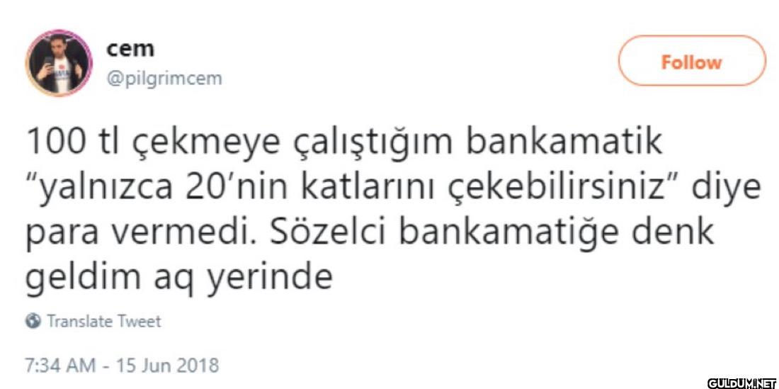 Follow 100 tl çekmeye...