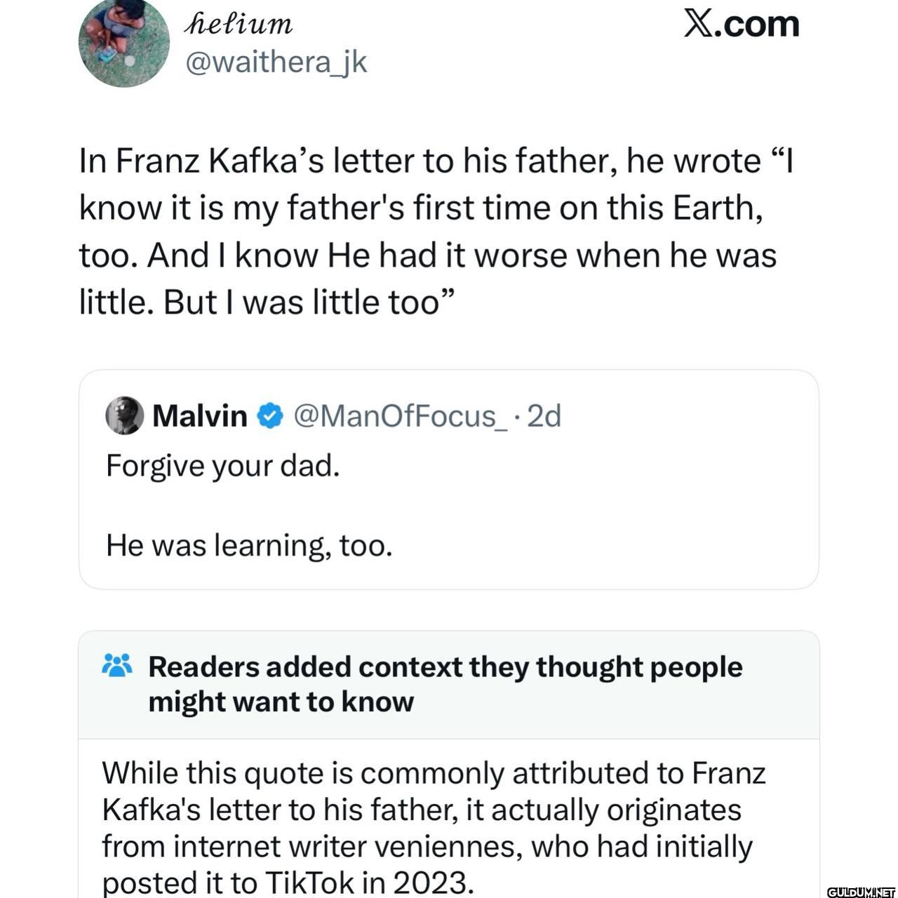 It's actually from TikTok ...