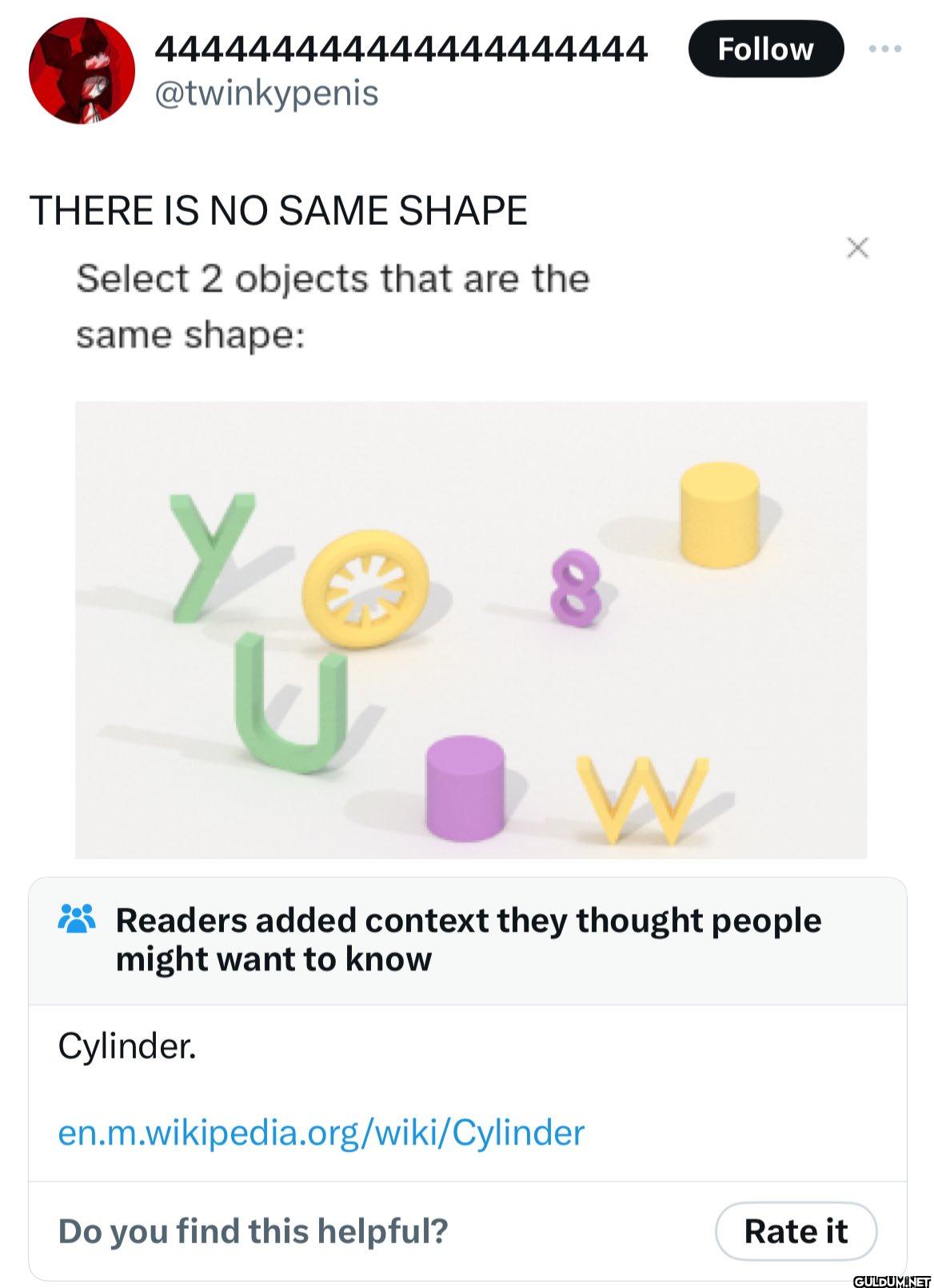 THERE IS NO SAME SHAPE...