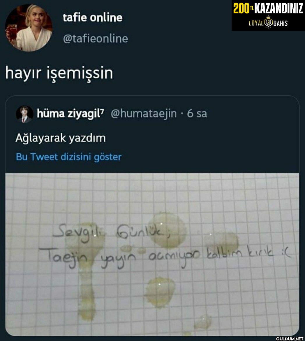 hayır işemişsin hüma...
