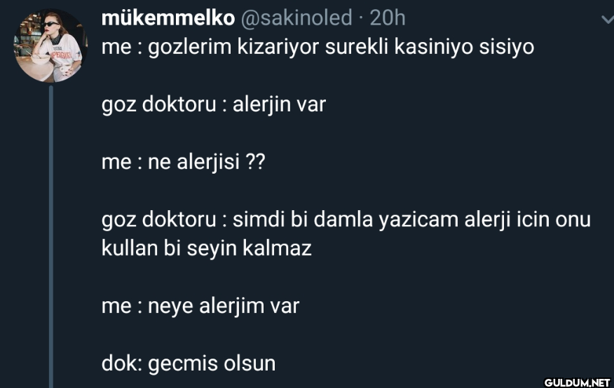 · 20h me: gozlerim...