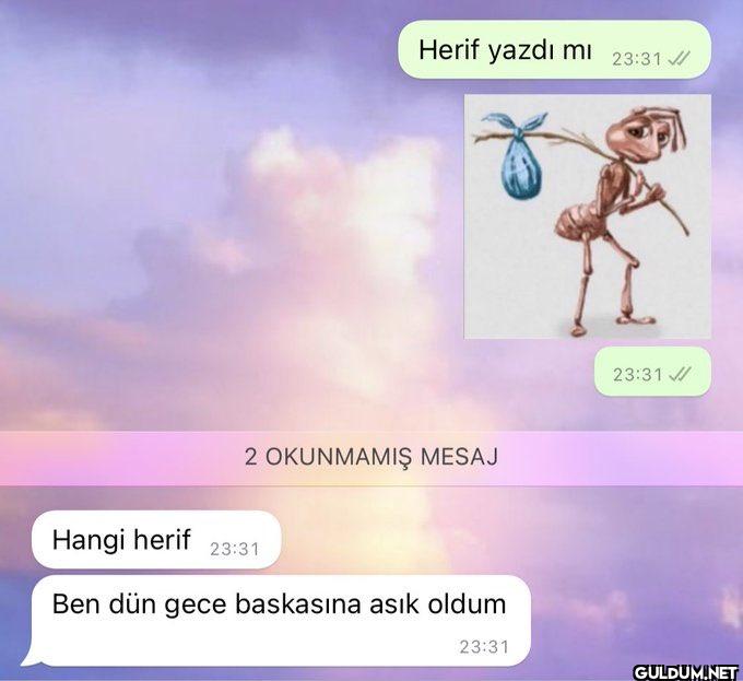 Herif yazdı mı 23:31 2...