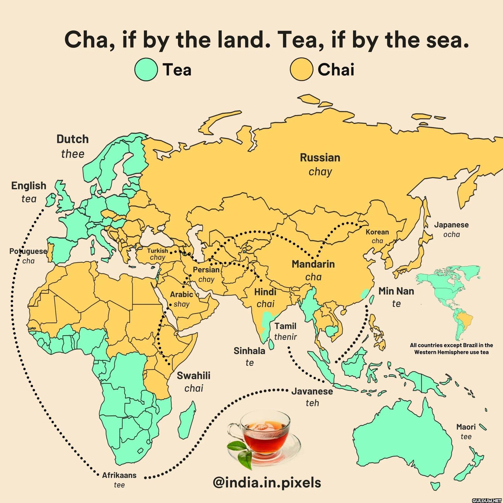 The countries that got tea...