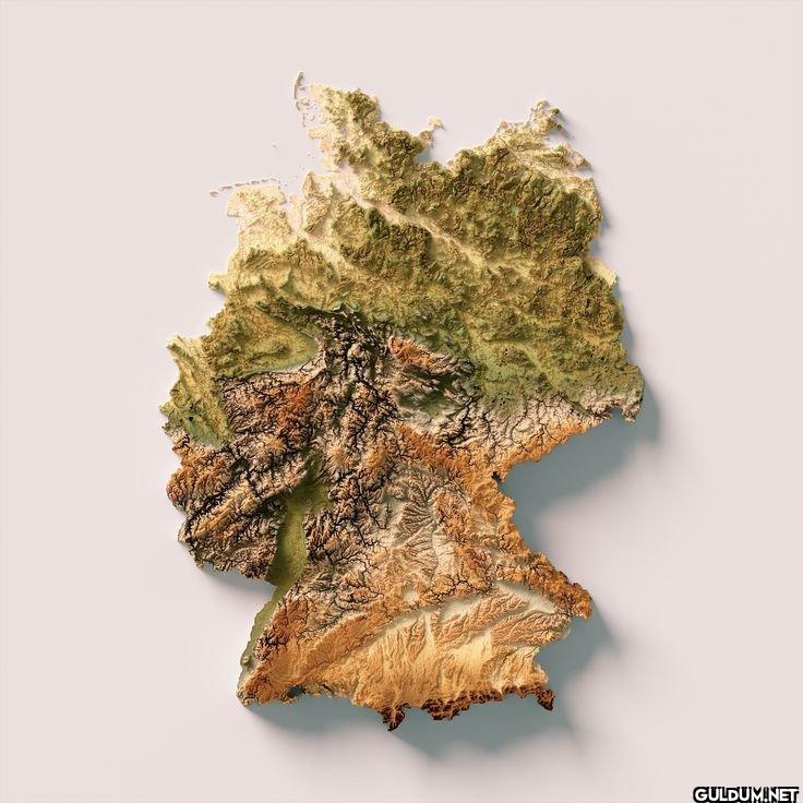 9. Topography map of Germany