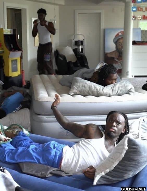Me & my cousins waking up...