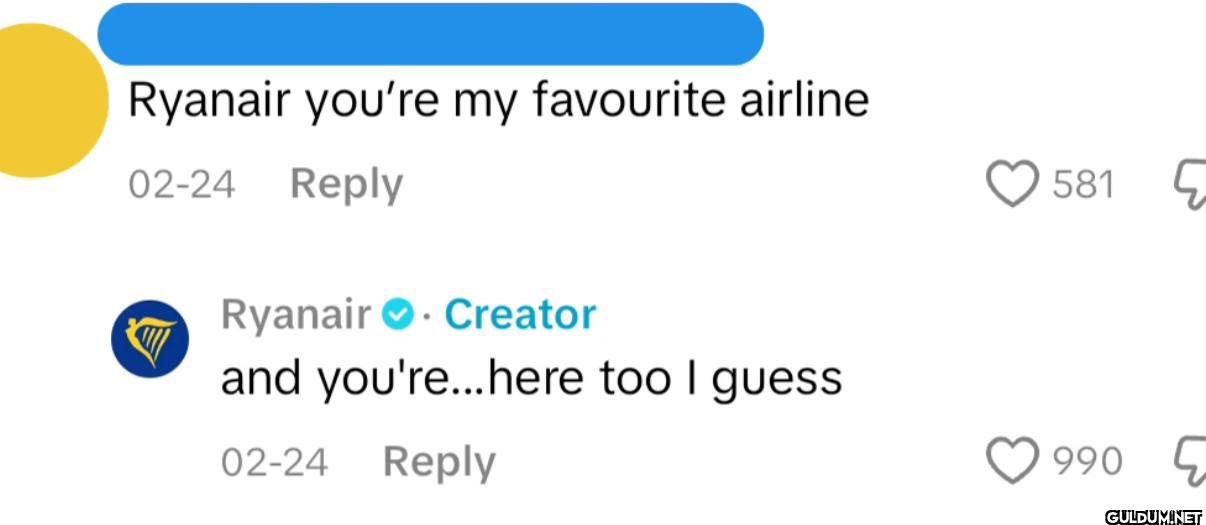 7.    Ryanair you're my...