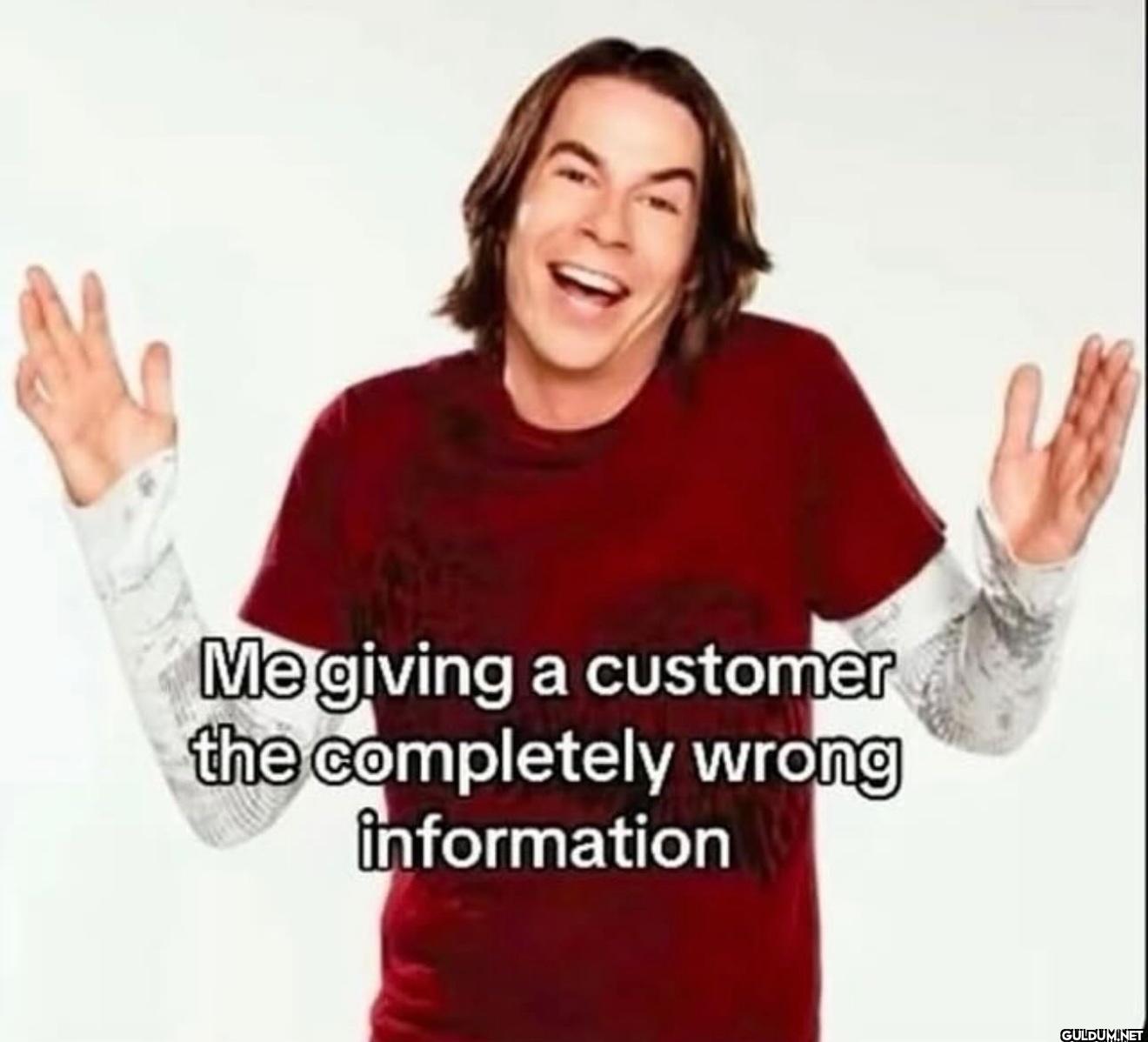 Me giving a customer the...