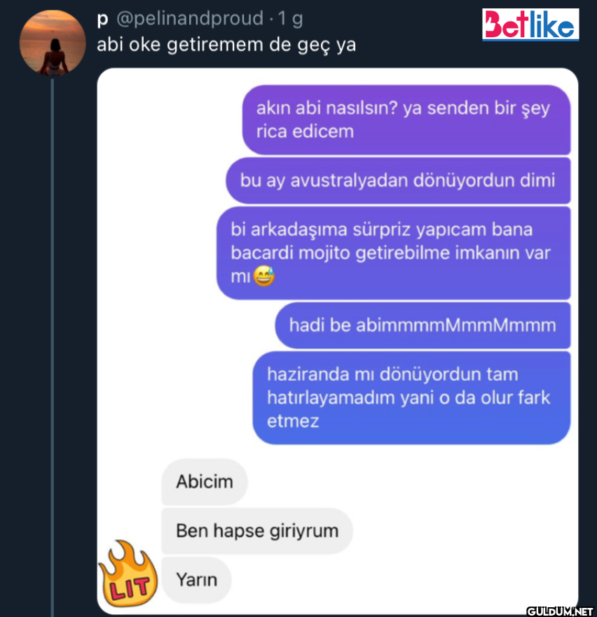 - 1 g abi oke getiremem de...