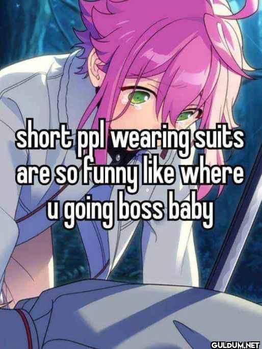 short ppl wearing suits...