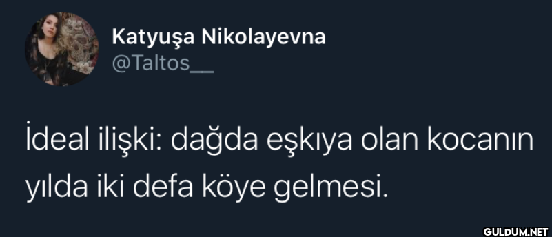İdeal ilişki: dağda eşkıya...