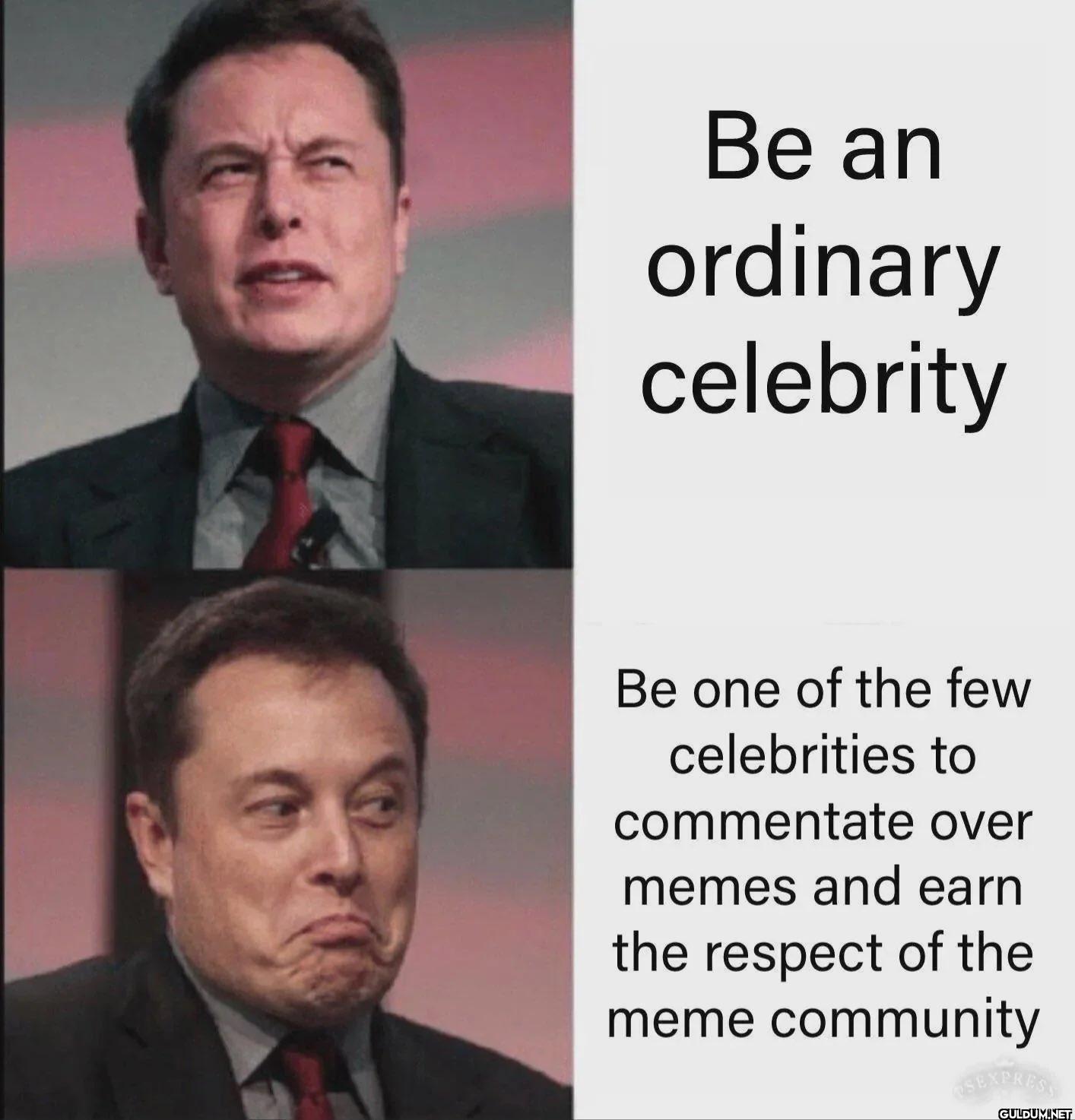 Be an ordinary celebrity...