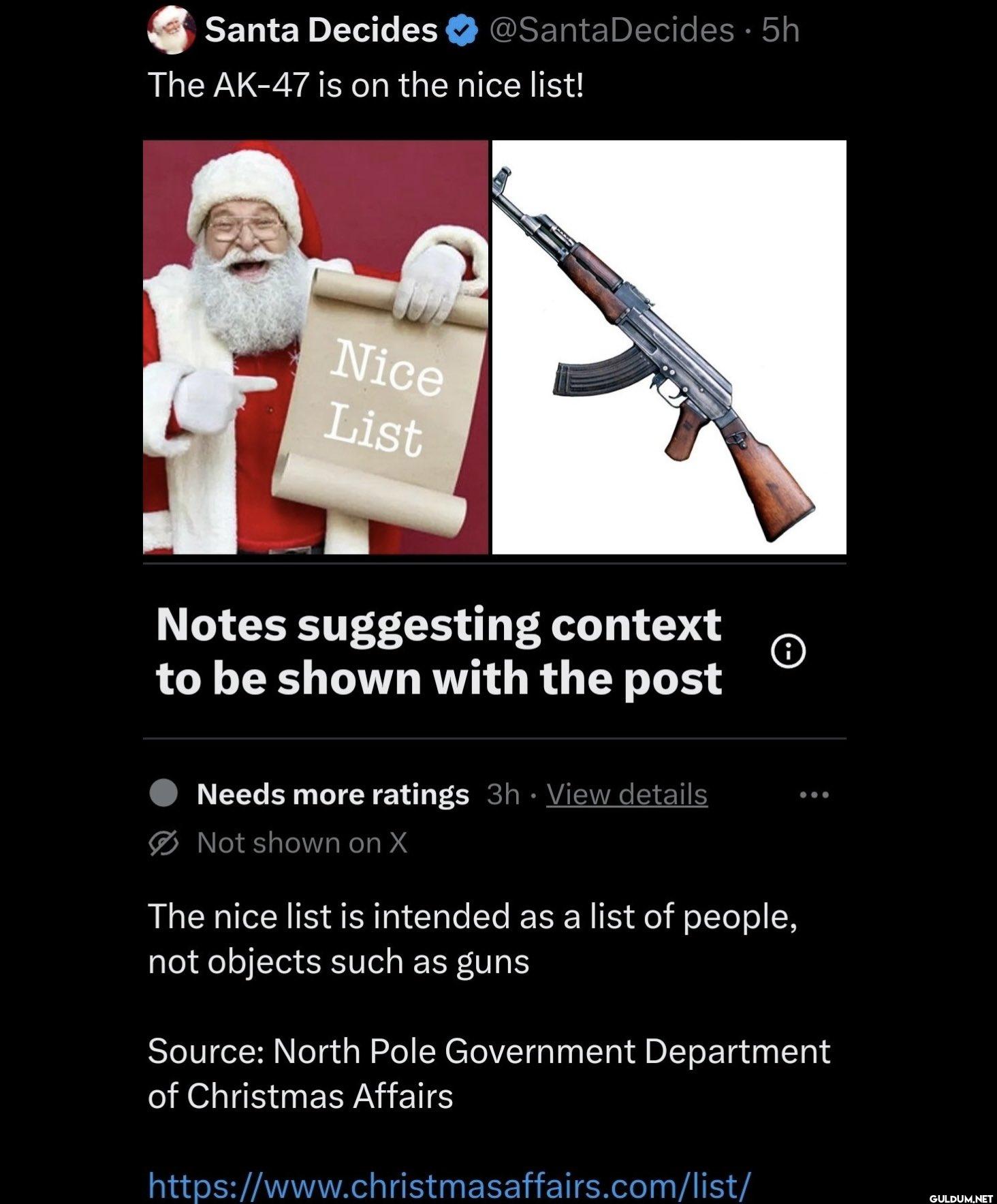 I leave it up to Santa to...