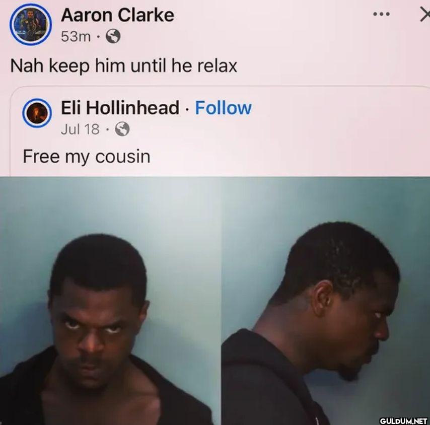 Aaron Clarke 53m Nah keep...
