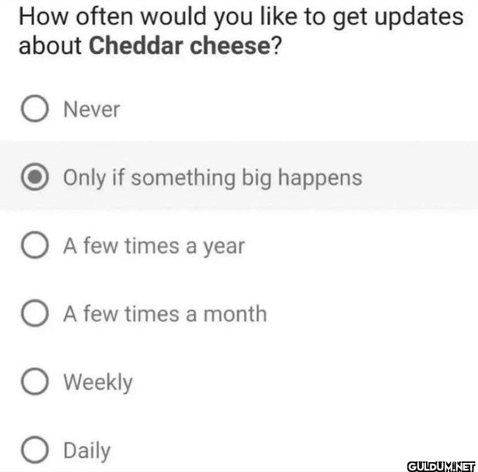 How often would you to get...