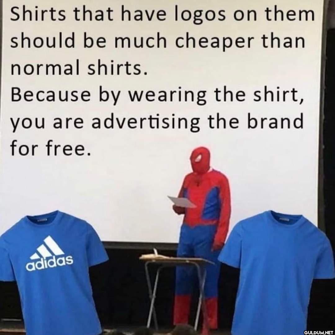 Shirts that have logos on...