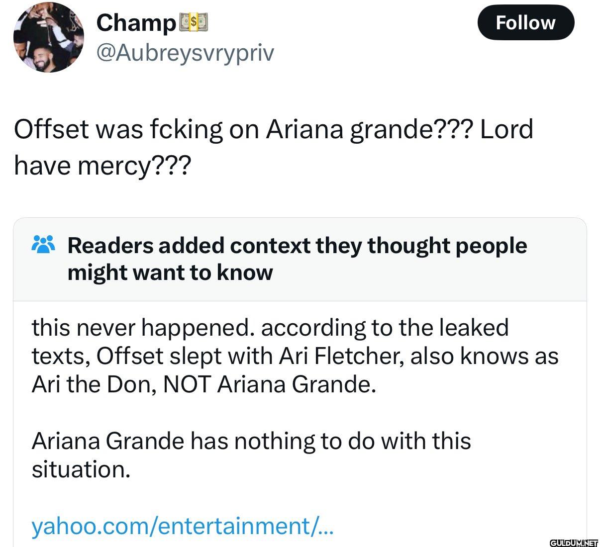 Follow Offset was fcking...