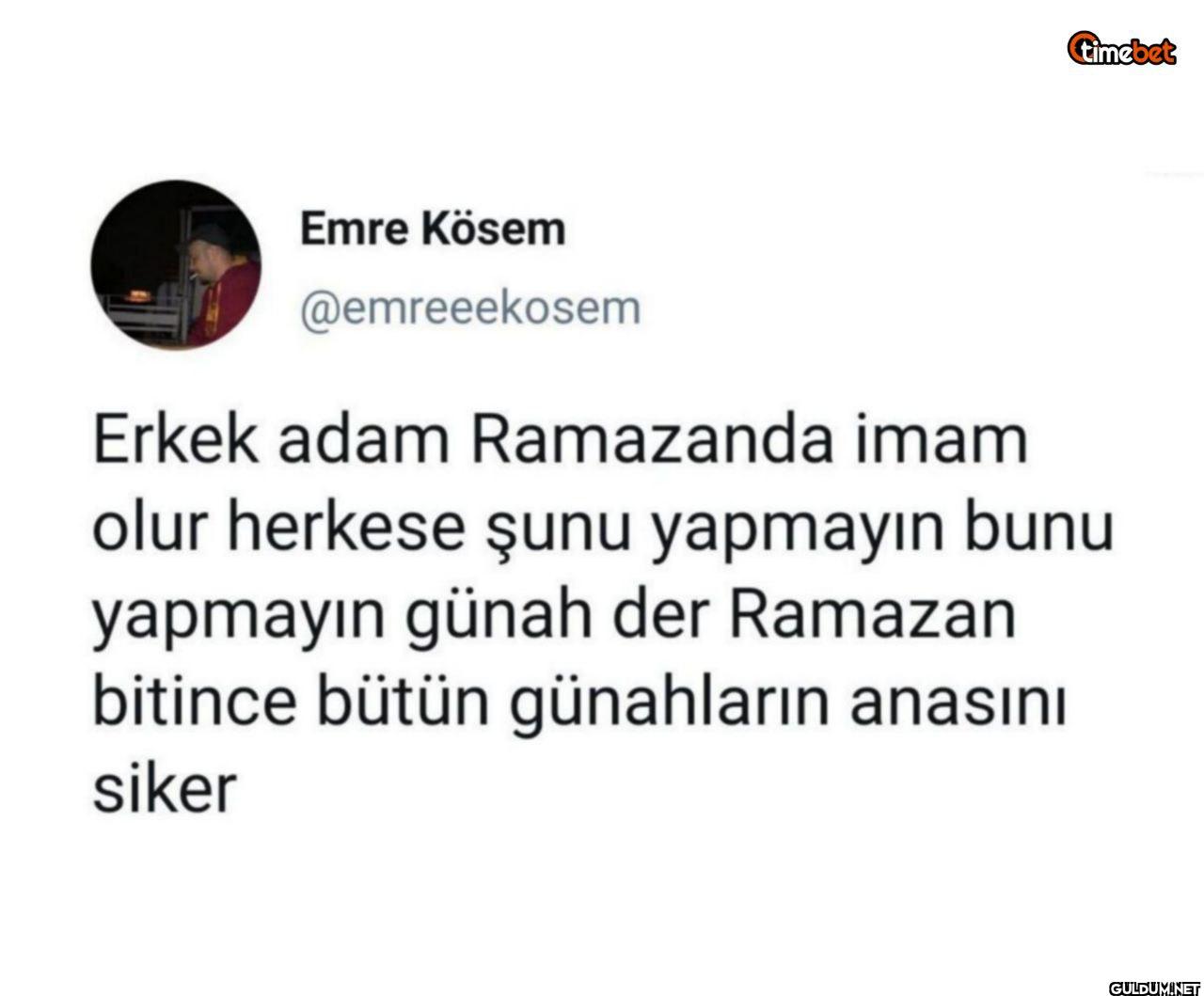 Erkek adam Ramazanda imam...