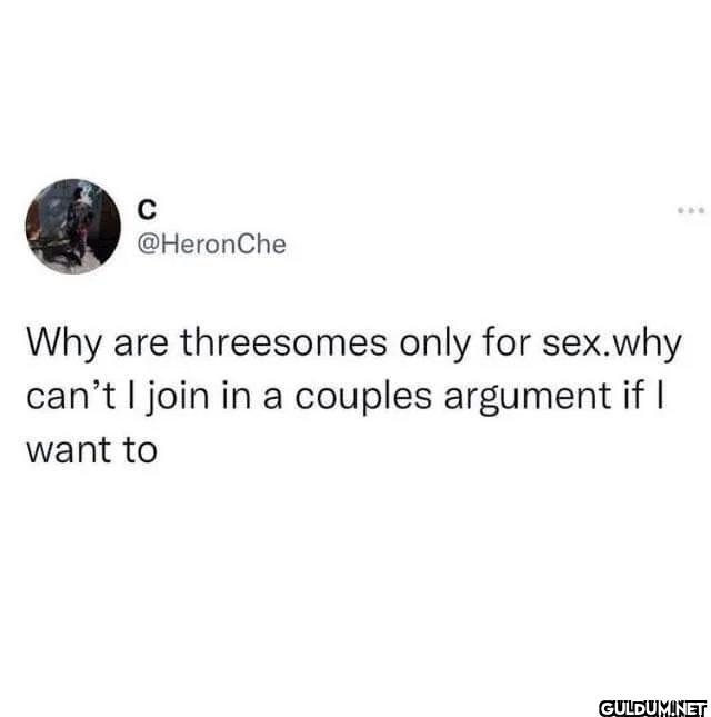 Why are threesomes only...
