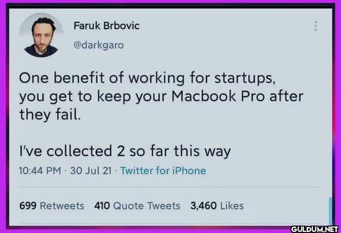 One benefit of working for...