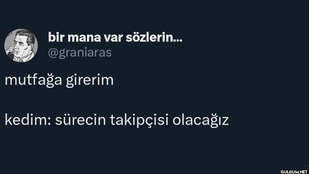 mutfağa girerim kedim:...