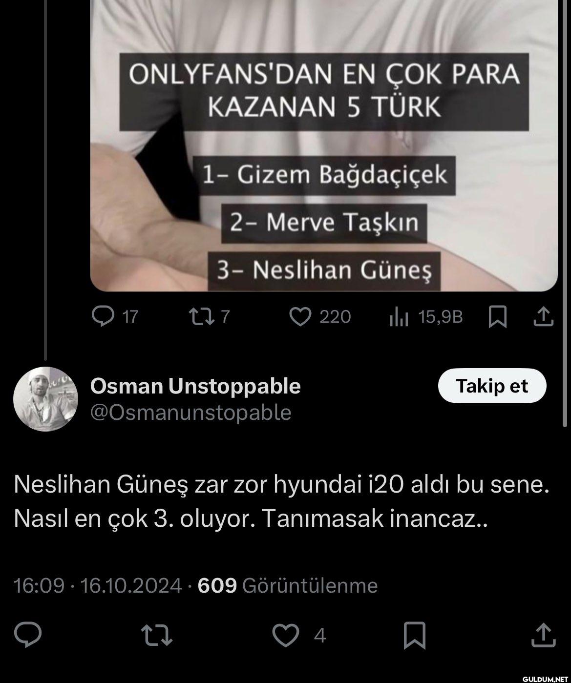 ONLYFANS'DAN EN ÇOK PARA...