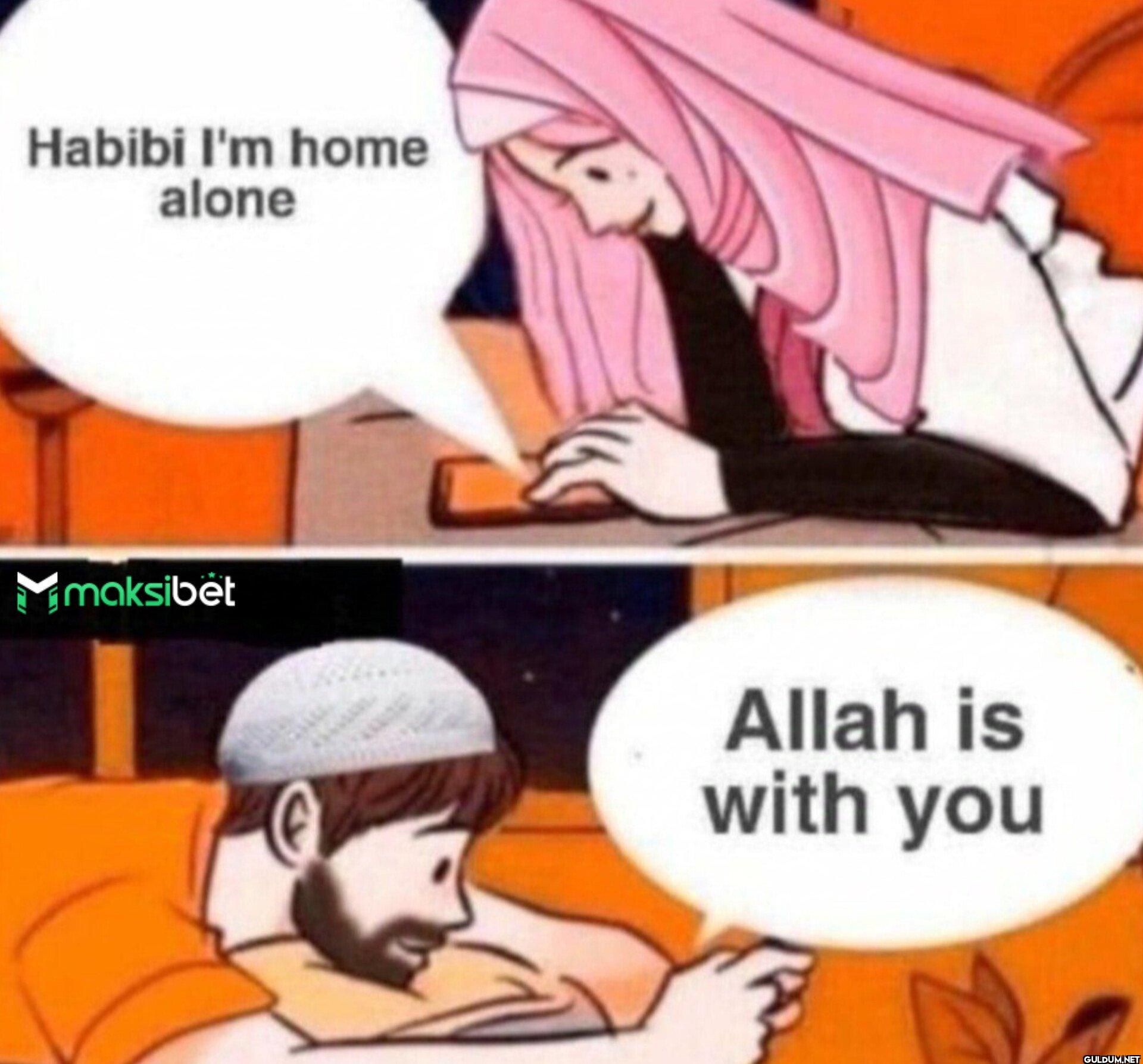 Habibi I'm home alone...