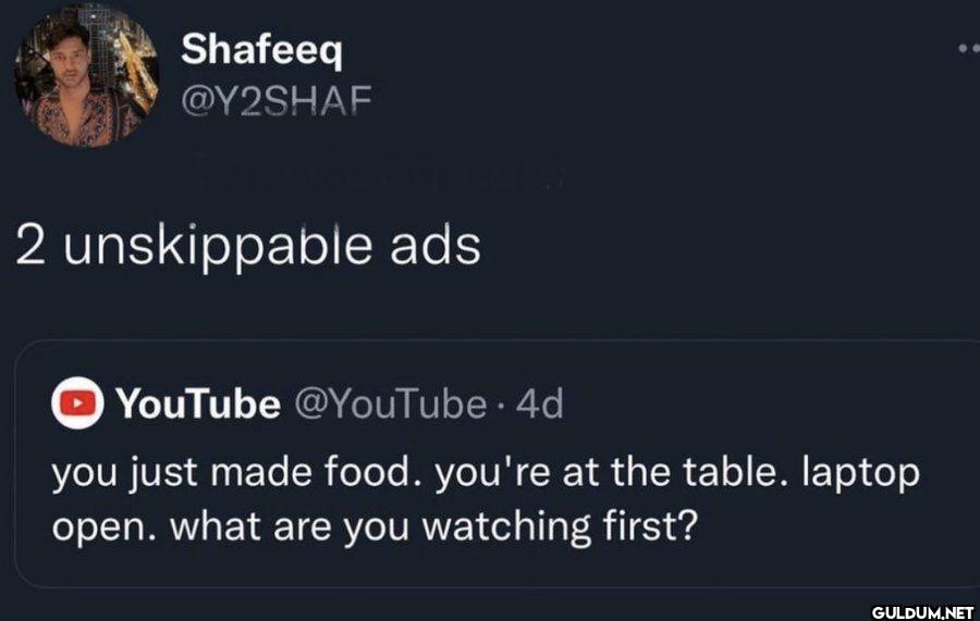 2 unskippable ads YouTube...