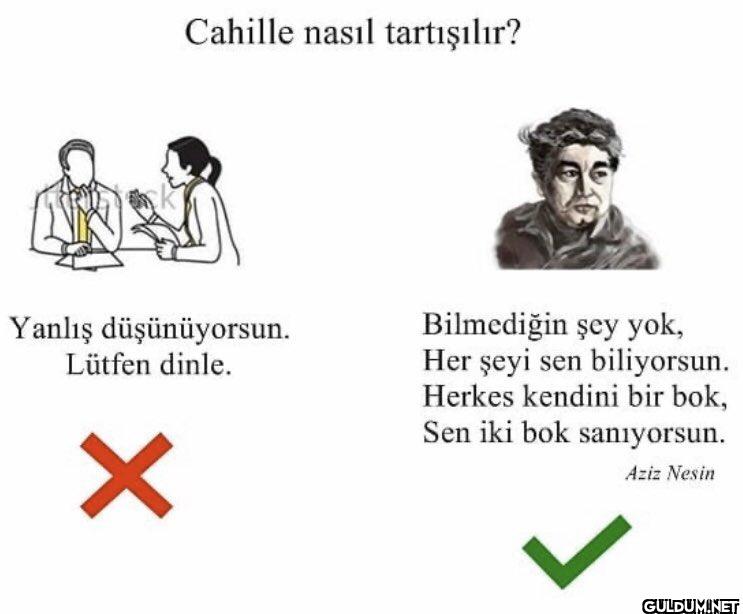 Cahille nasıl tartışılır?...