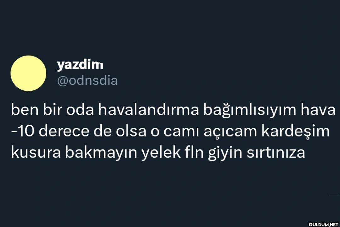 ben bir oda havalandırma...