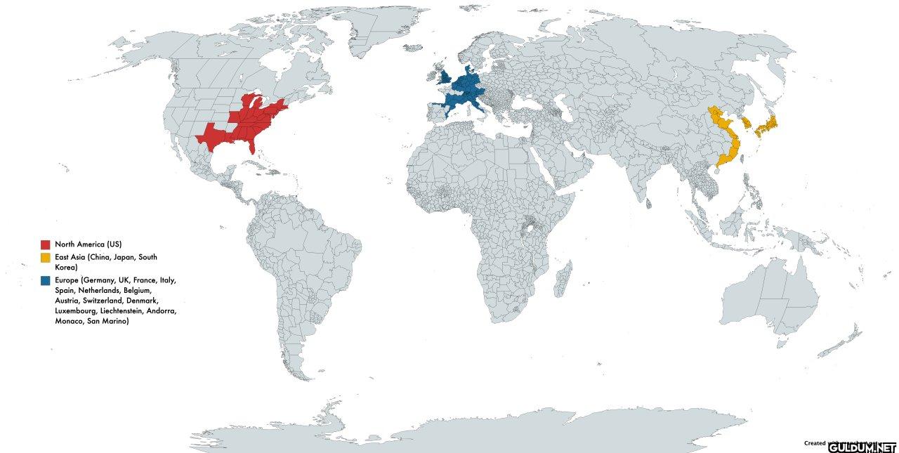 These three regions...