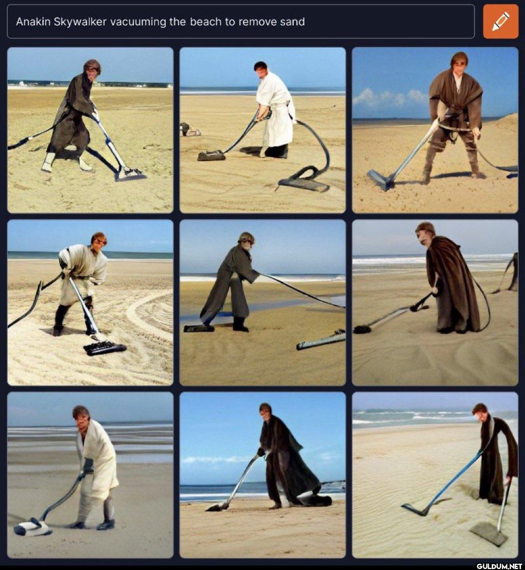 Anakin Skywalker vacuuming...