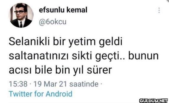 Selanikli bir yetim geldi...