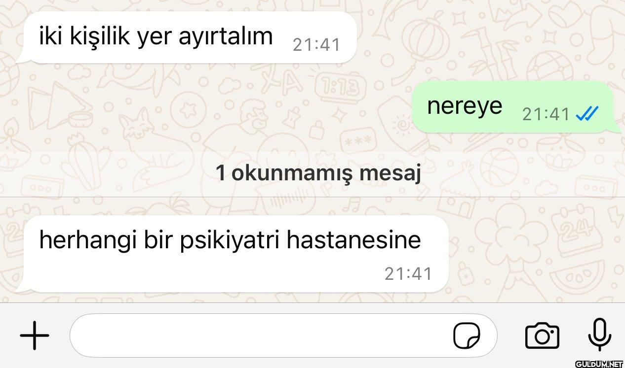 O iki kişilik yer...